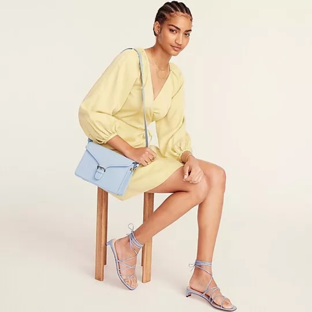 J.Crew Copenhagen Leather Satchel Bag - Gentle Sea NWT
